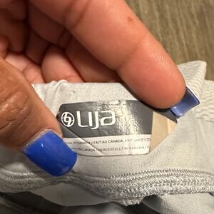 Lija Light Gray Activewear Top with Logo Tag